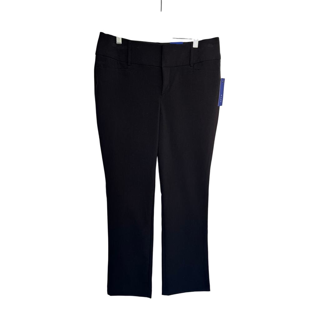Apt 9 Black Trouser Dress Pants Bootcut Size 6 SHORT NEW